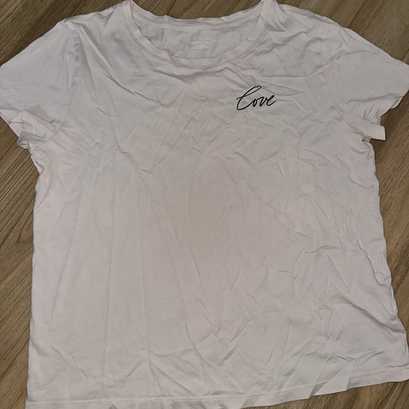 Victoria’s Secret White “Love” Graphic T-Shirt Minimal Script Tee Size M - Picture 1 of 7